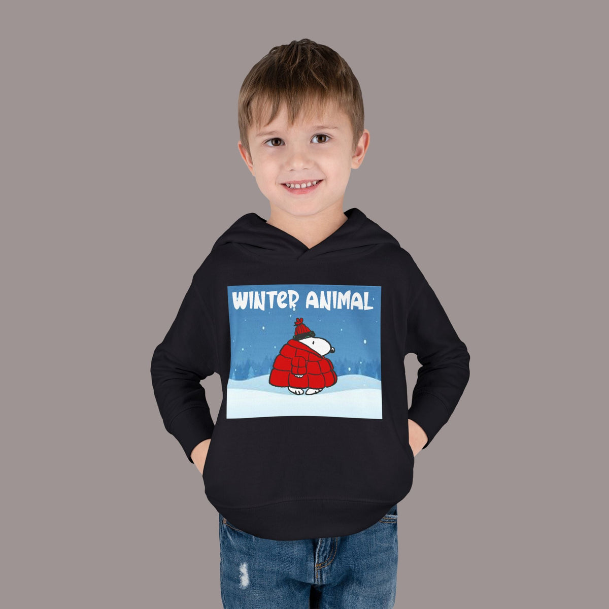 "Winter Animal" Toddler Hoodie Pullover - 314 Originals