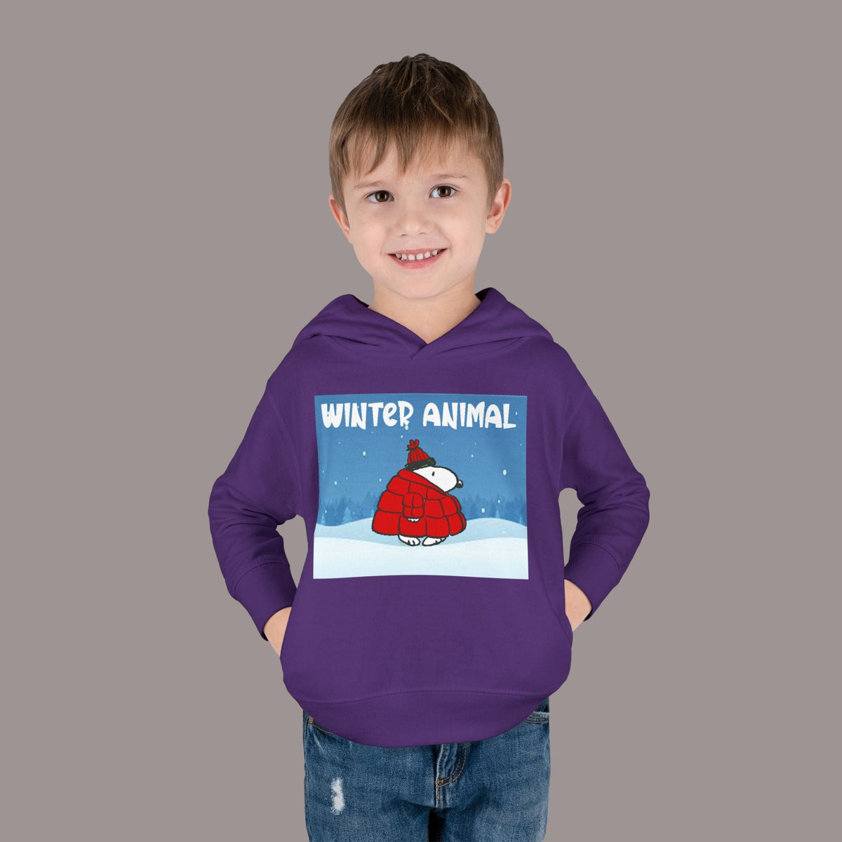 "Winter Animal" Toddler Hoodie Pullover - 314 Originals
