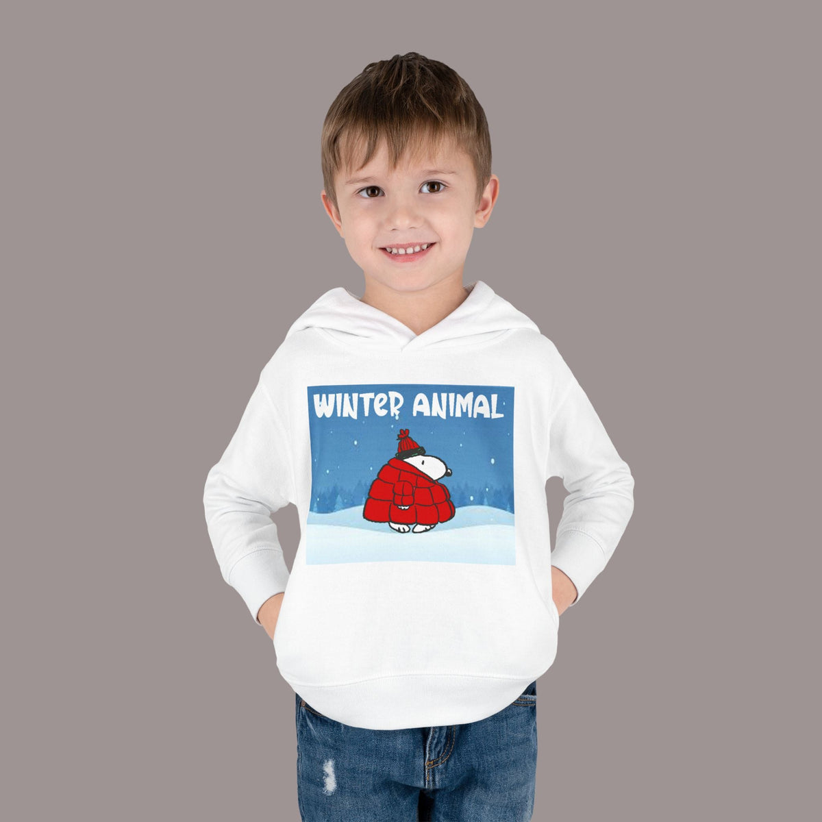 "Winter Animal" Toddler Hoodie Pullover - 314 Originals