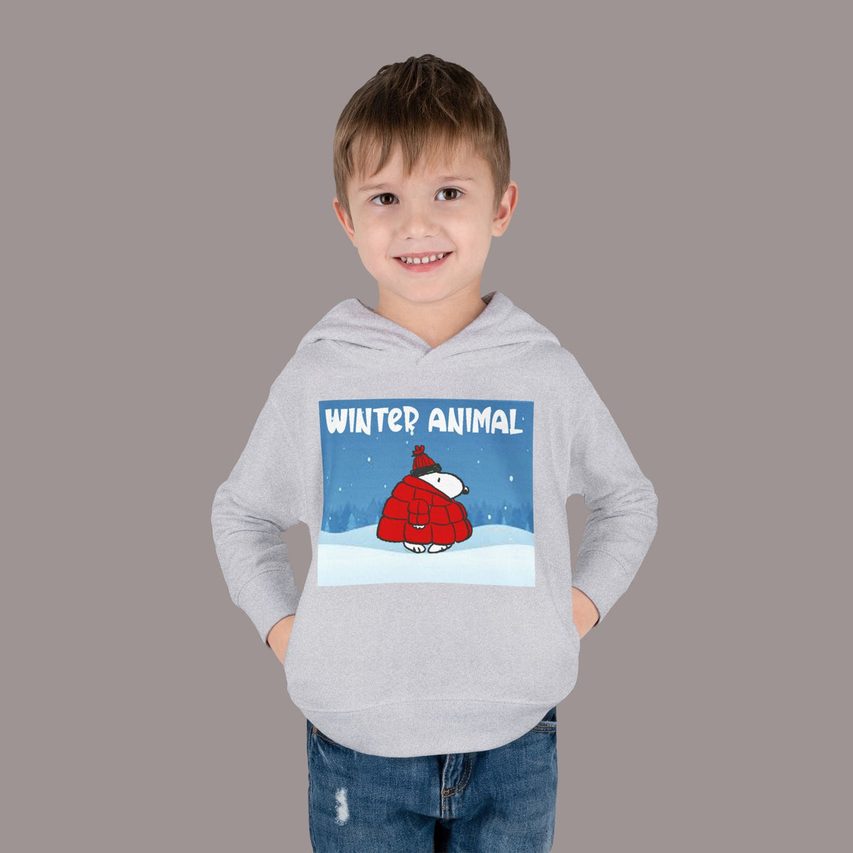 "Winter Animal" Toddler Hoodie Pullover - 314 Originals