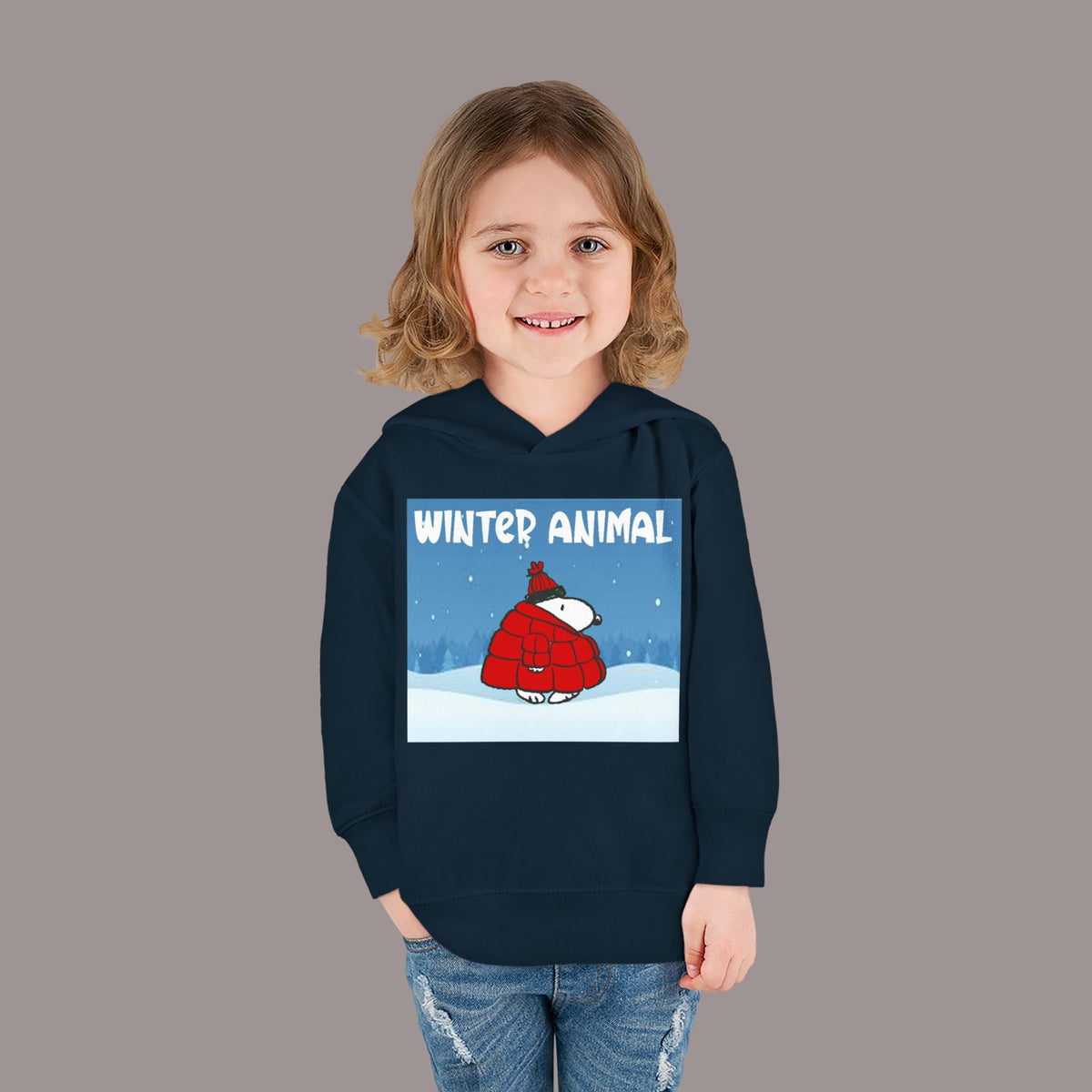 "Winter Animal" Toddler Hoodie Pullover - 314 Originals