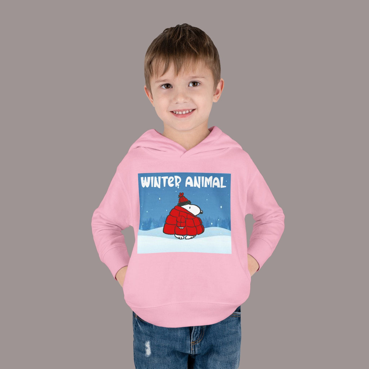 "Winter Animal" Toddler Hoodie Pullover - 314 Originals
