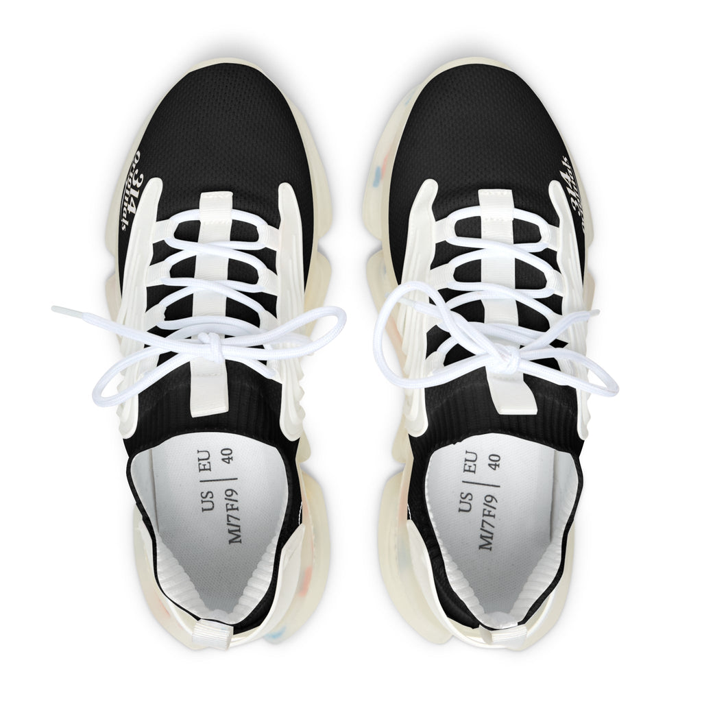 Women's Black Mesh Sneakers — Lightweight Athletic Running Shoes with '314 Originals' Accent - 314 Originals