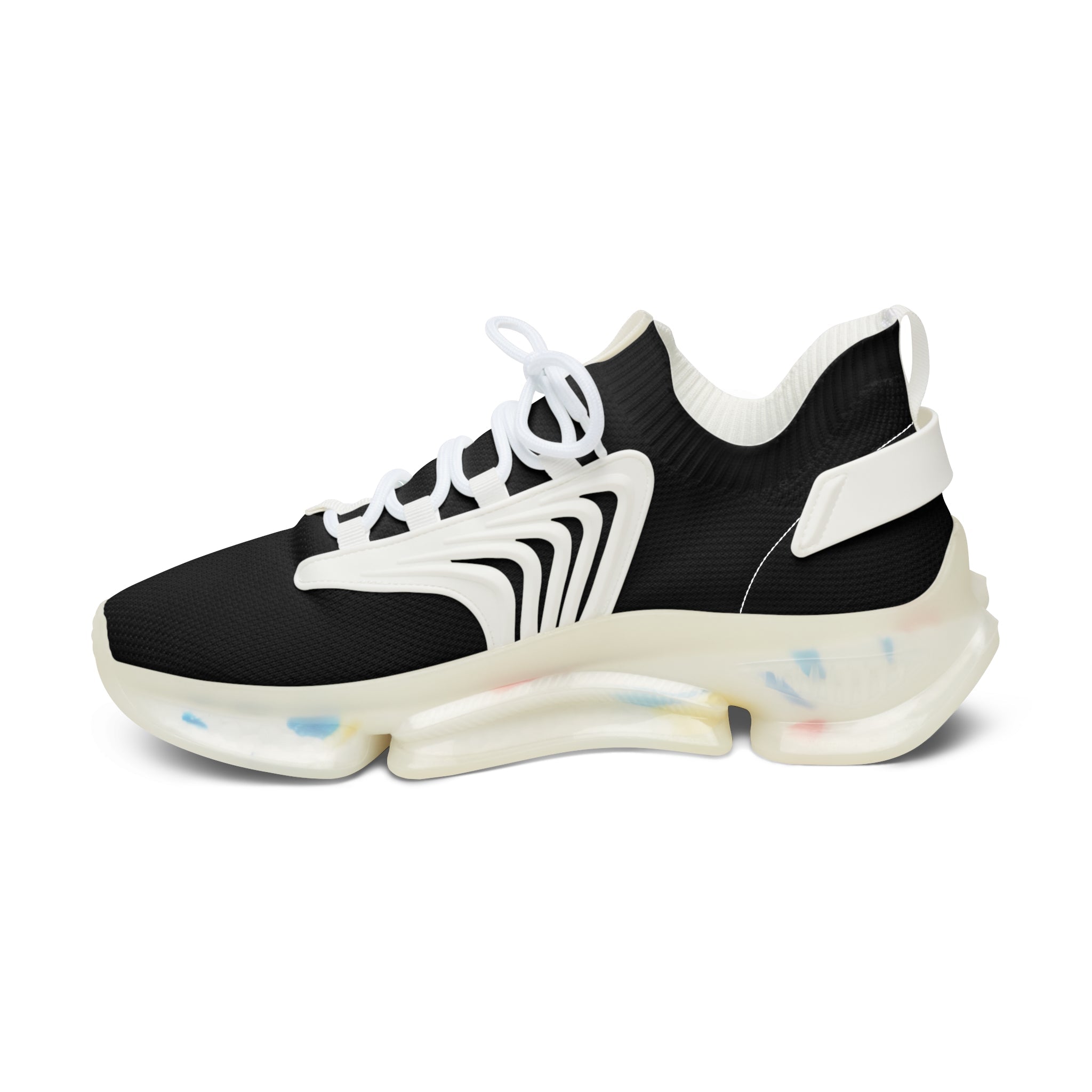 Women's Black Mesh Sneakers — Lightweight Athletic Running Shoes with '314 Originals' Accent - 314 Originals