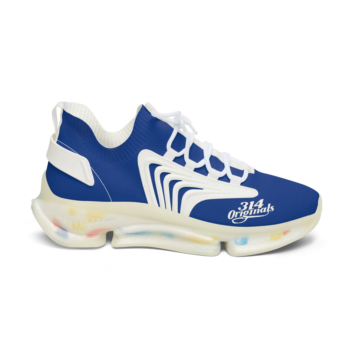 Women's Blue Mesh Sneakers — Lightweight Athletic Running Shoes with '314 Originals' Accent - 314 Originals