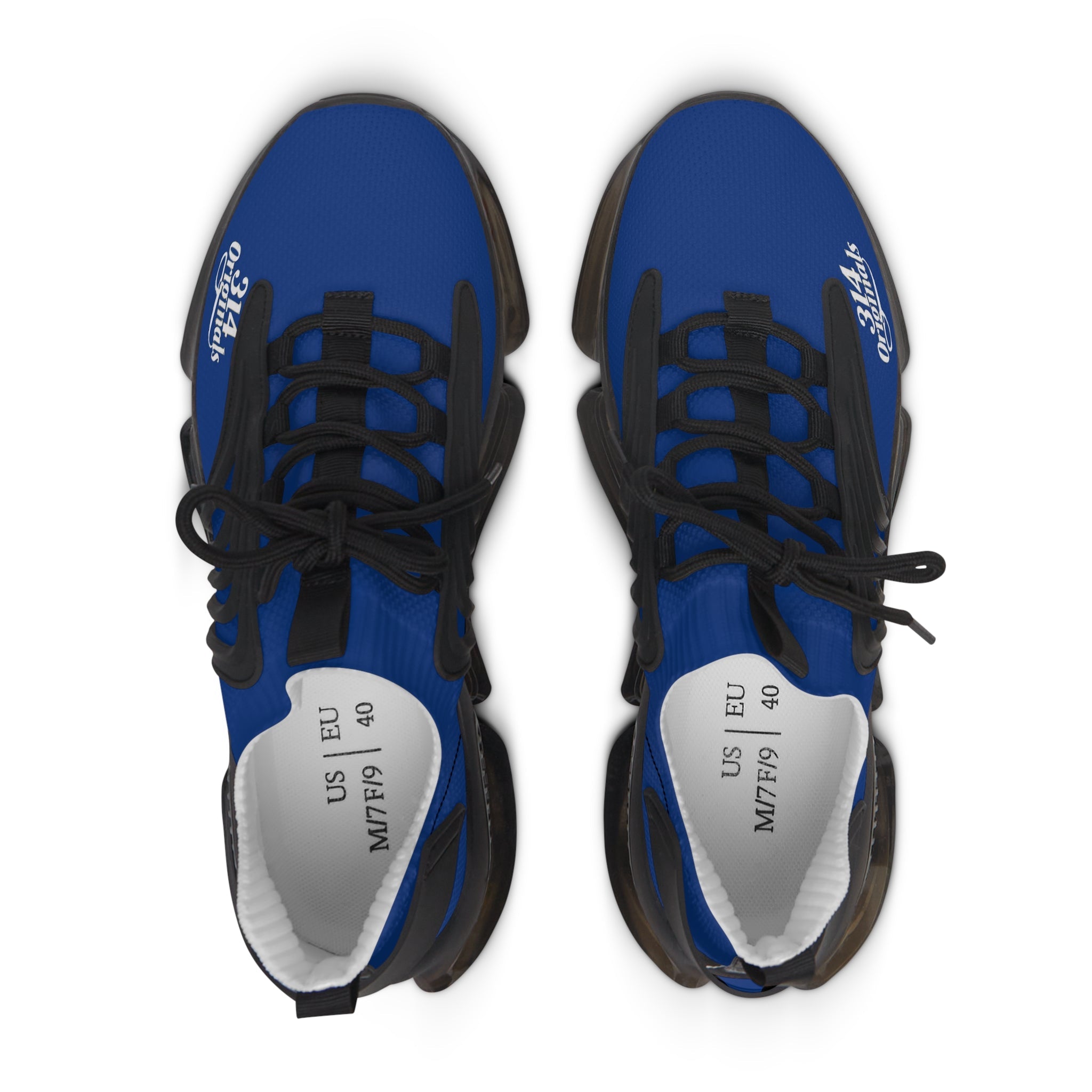Women's Blue Mesh Sneakers — Lightweight Athletic Running Shoes with '314 Originals' Accent - 314 Originals