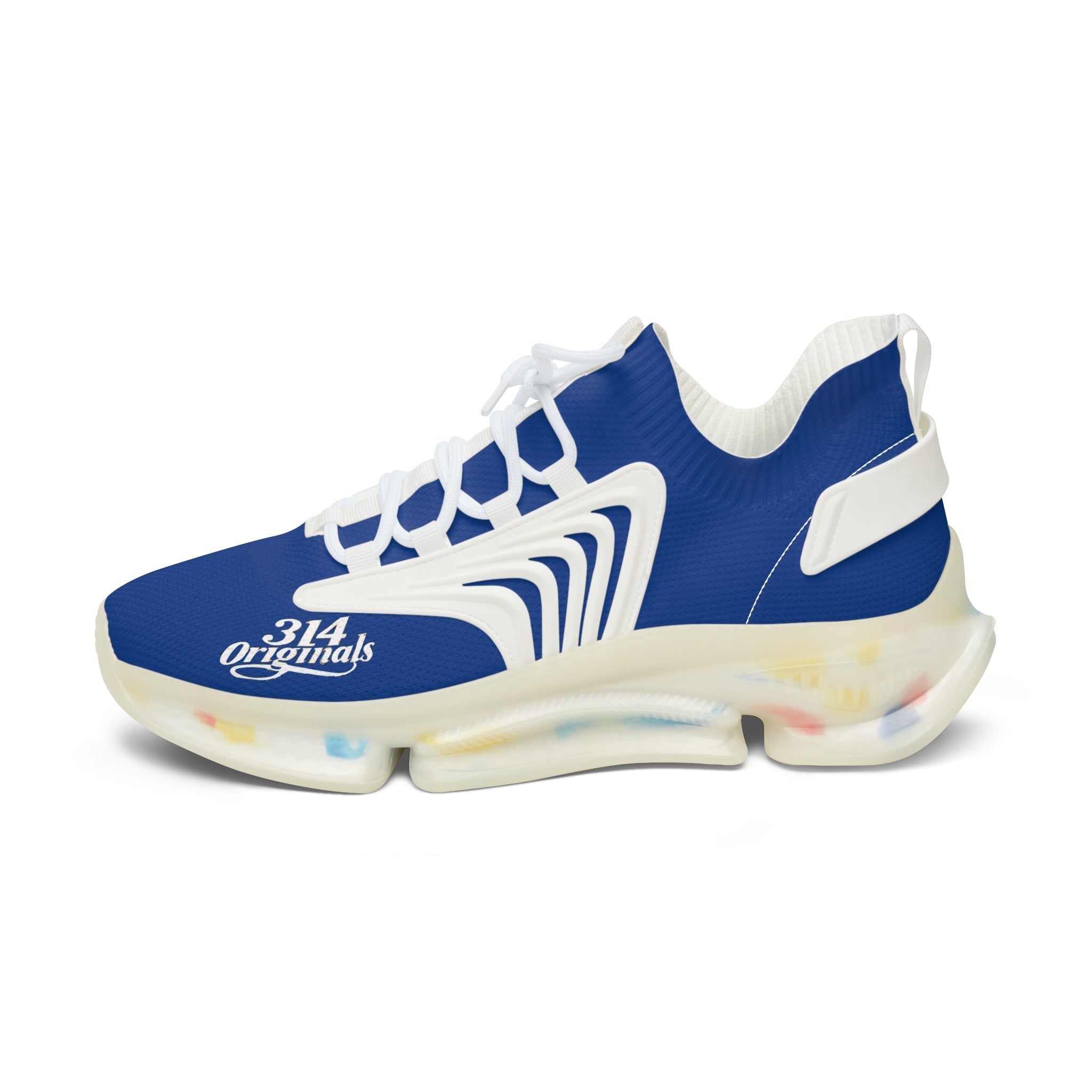 Women's Blue Mesh Sneakers — Lightweight Athletic Running Shoes with '314 Originals' Accent - 314 Originals