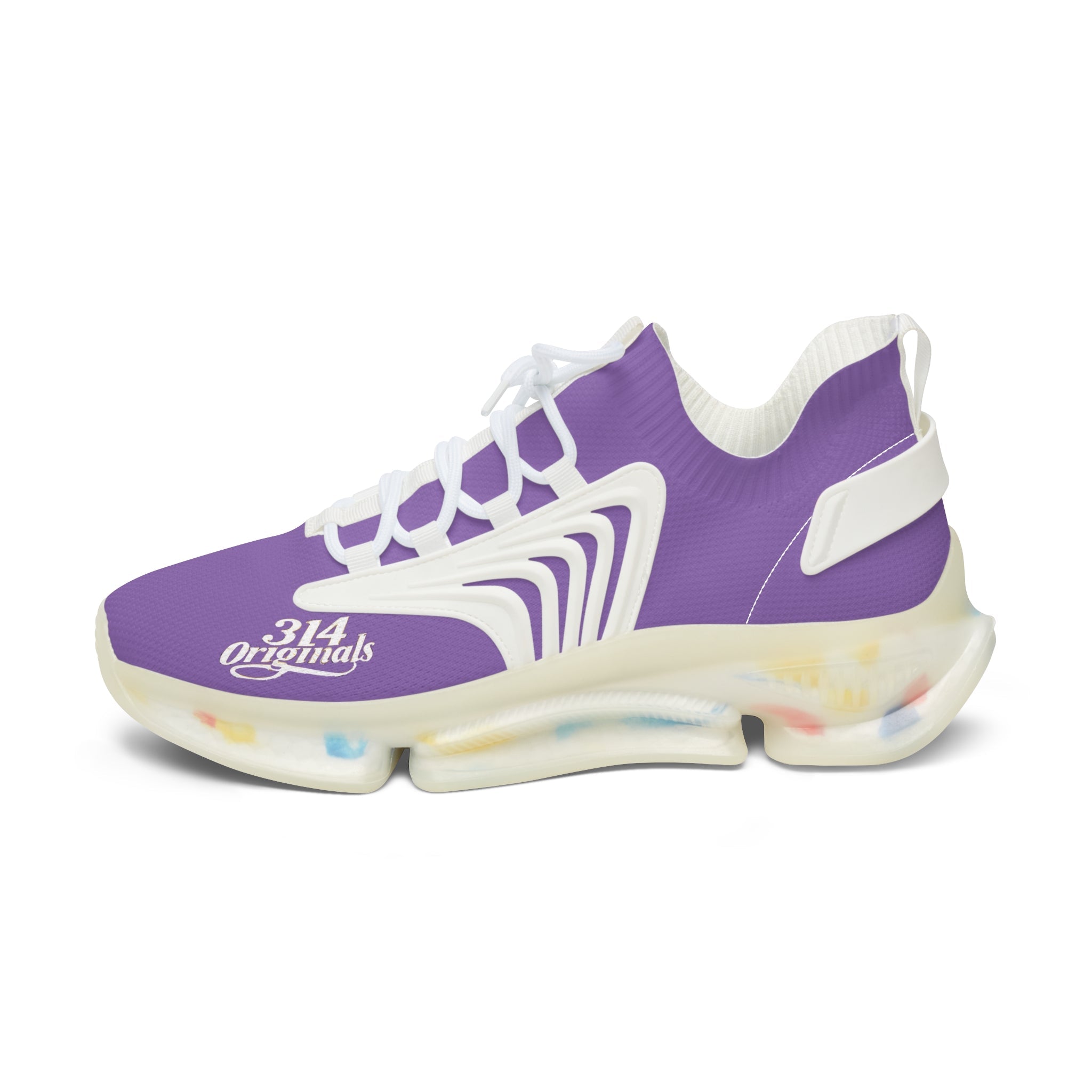 Women's Light Purple Mesh Sneakers — Lightweight Athletic Running Shoes with '314 Originals' Accent - 314 Originals