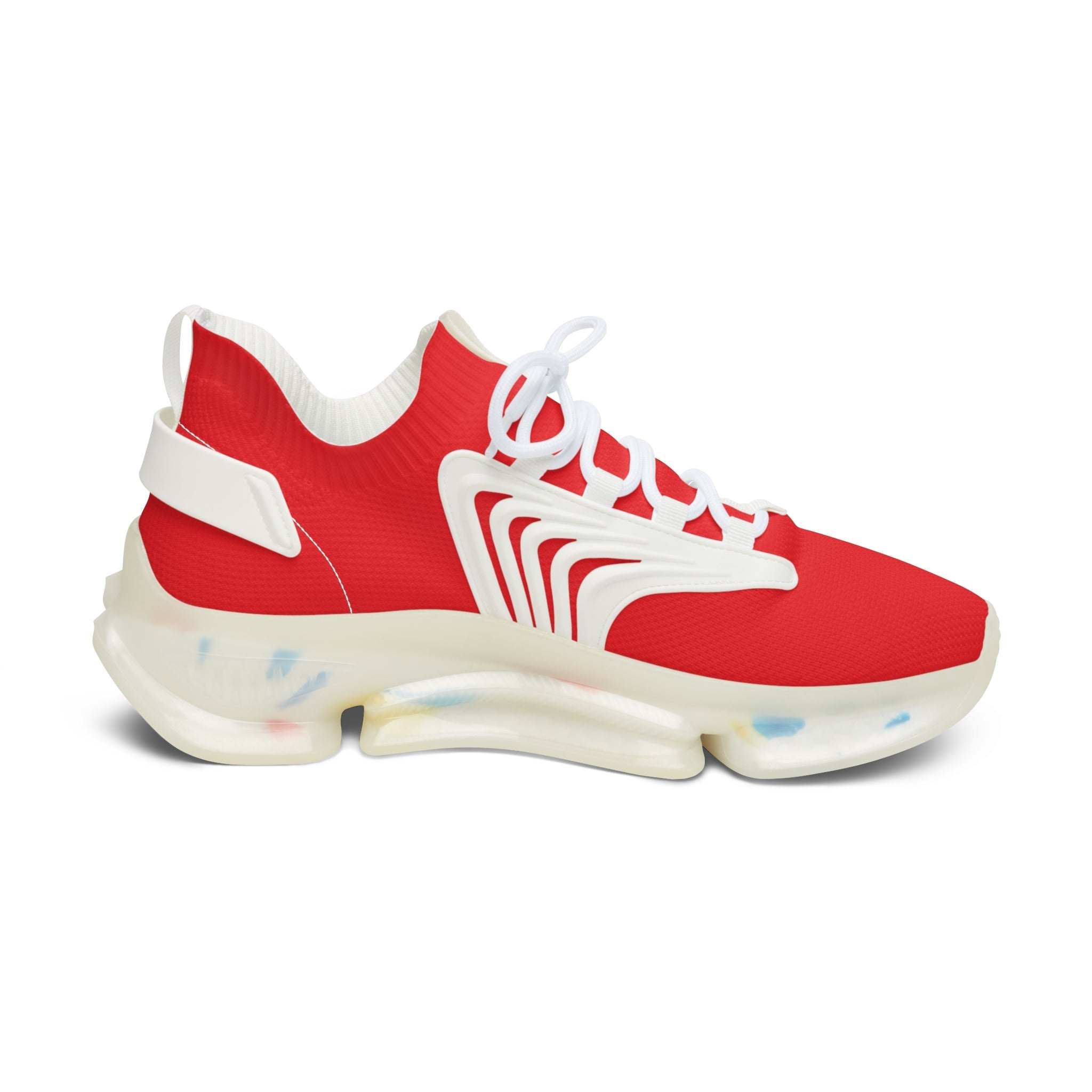 Women's Red Mesh Sneakers — Lightweight Athletic Running Shoes with '314 Originals' Accent - 314 Originals