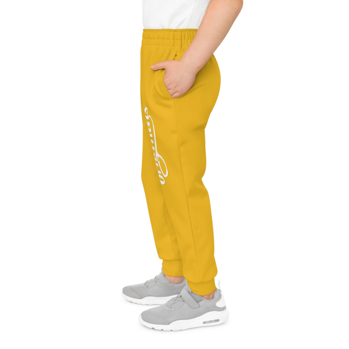 Yellow Youth Joggers with 314 Originals Side Graphic — Kids Athletic Sweatpants - 314 Originals