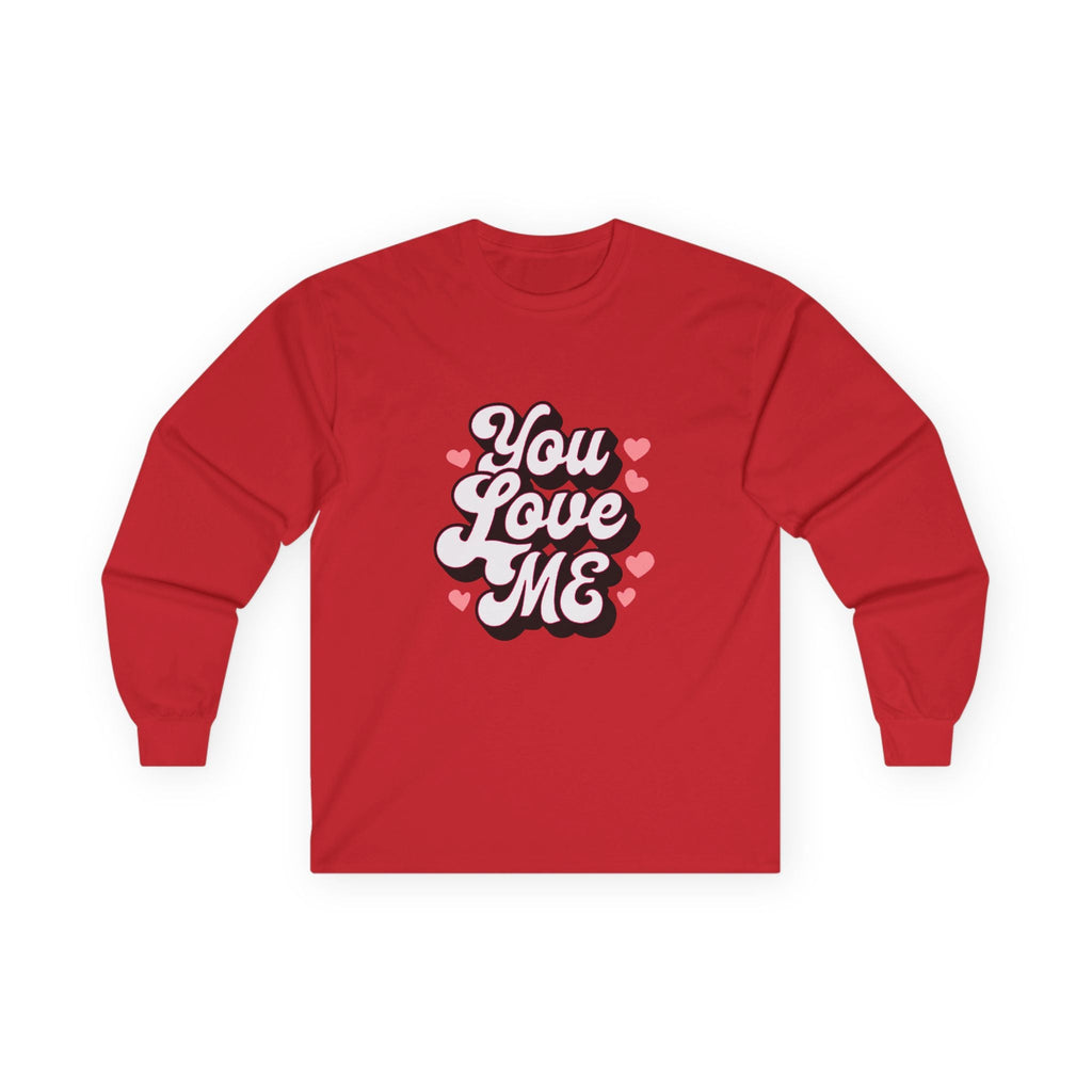 You Love Me Long Sleeve Tee — Valentine's Retro Heart Graphic - 314 Originals
