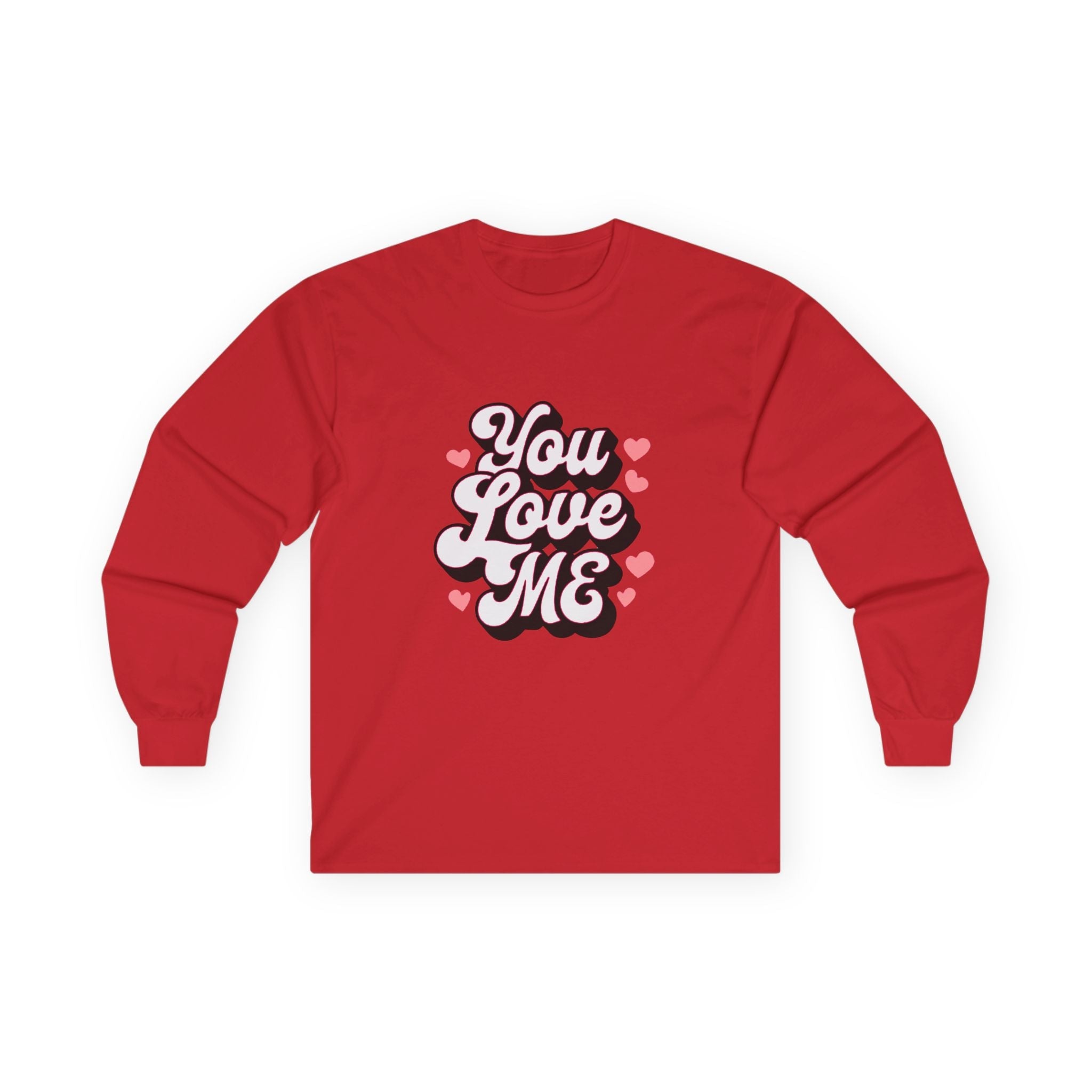 You Love Me Long Sleeve Tee — Valentine's Retro Heart Graphic - 314 Originals