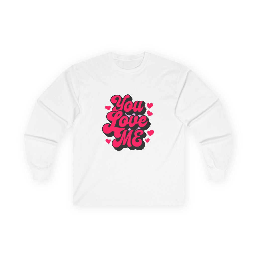 You Love Me Long Sleeve Tee — Valentine's Retro Heart Graphic - 314 Originals