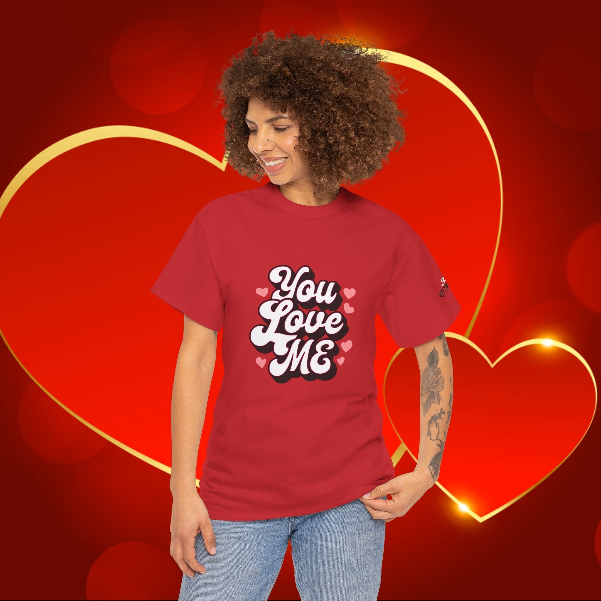 You Love Me Tee — Retro Pink Heart Graphic T-Shirt - 314 Originals