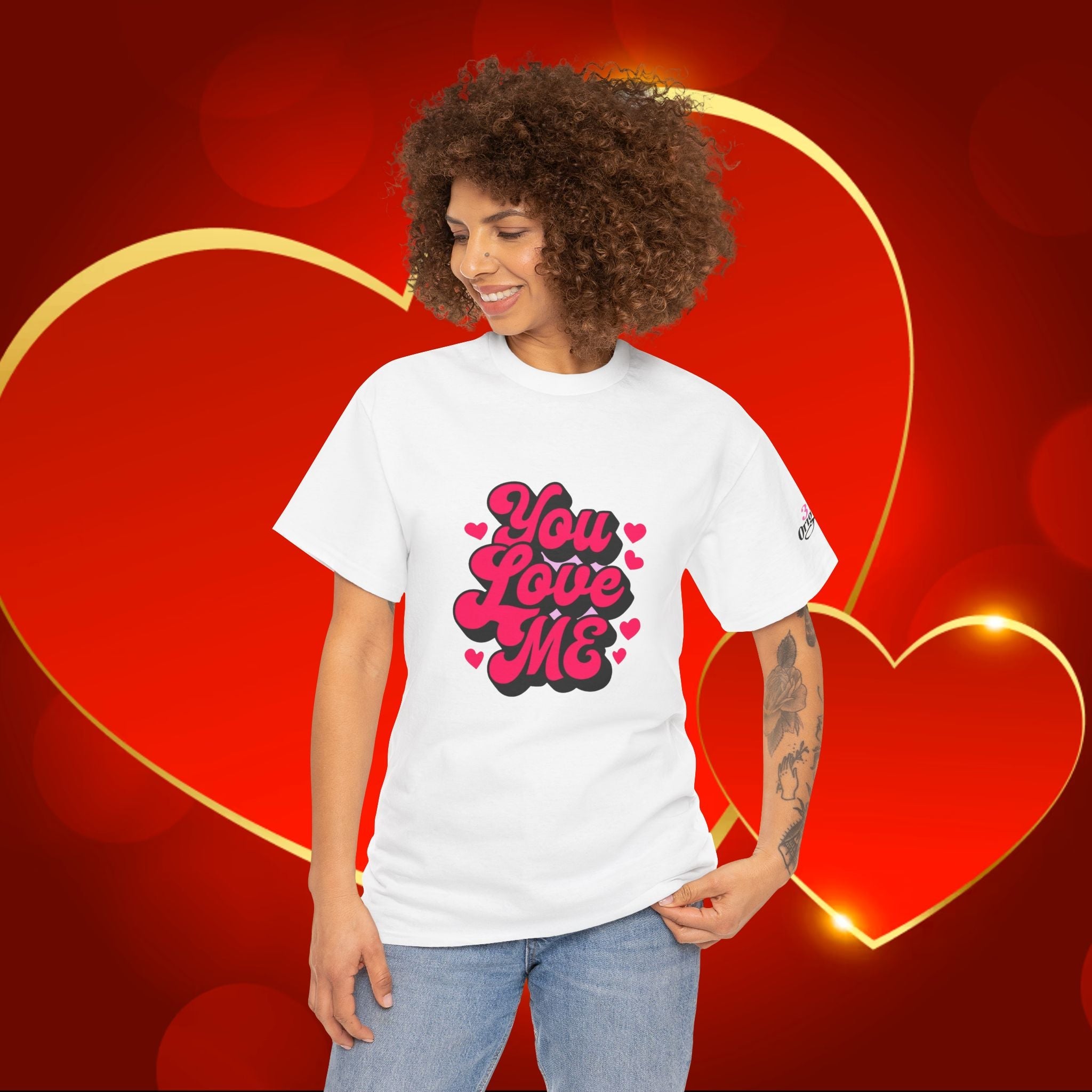 You Love Me Tee — Retro Pink Heart Graphic T-Shirt - 314 Originals