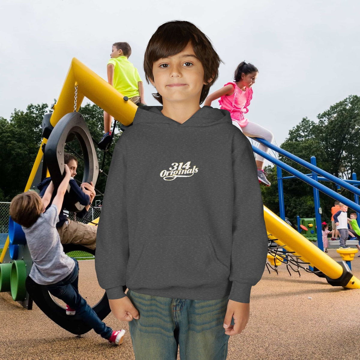 Youth Hoodie - "314 Originals" Retro Script Chest Logo - 314 Originals