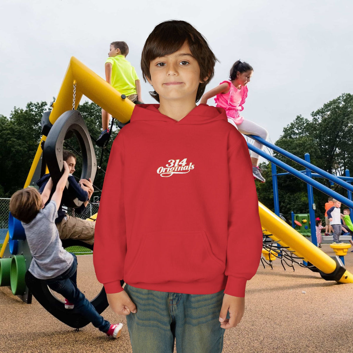 Youth Hoodie - "314 Originals" Retro Script Chest Logo - 314 Originals