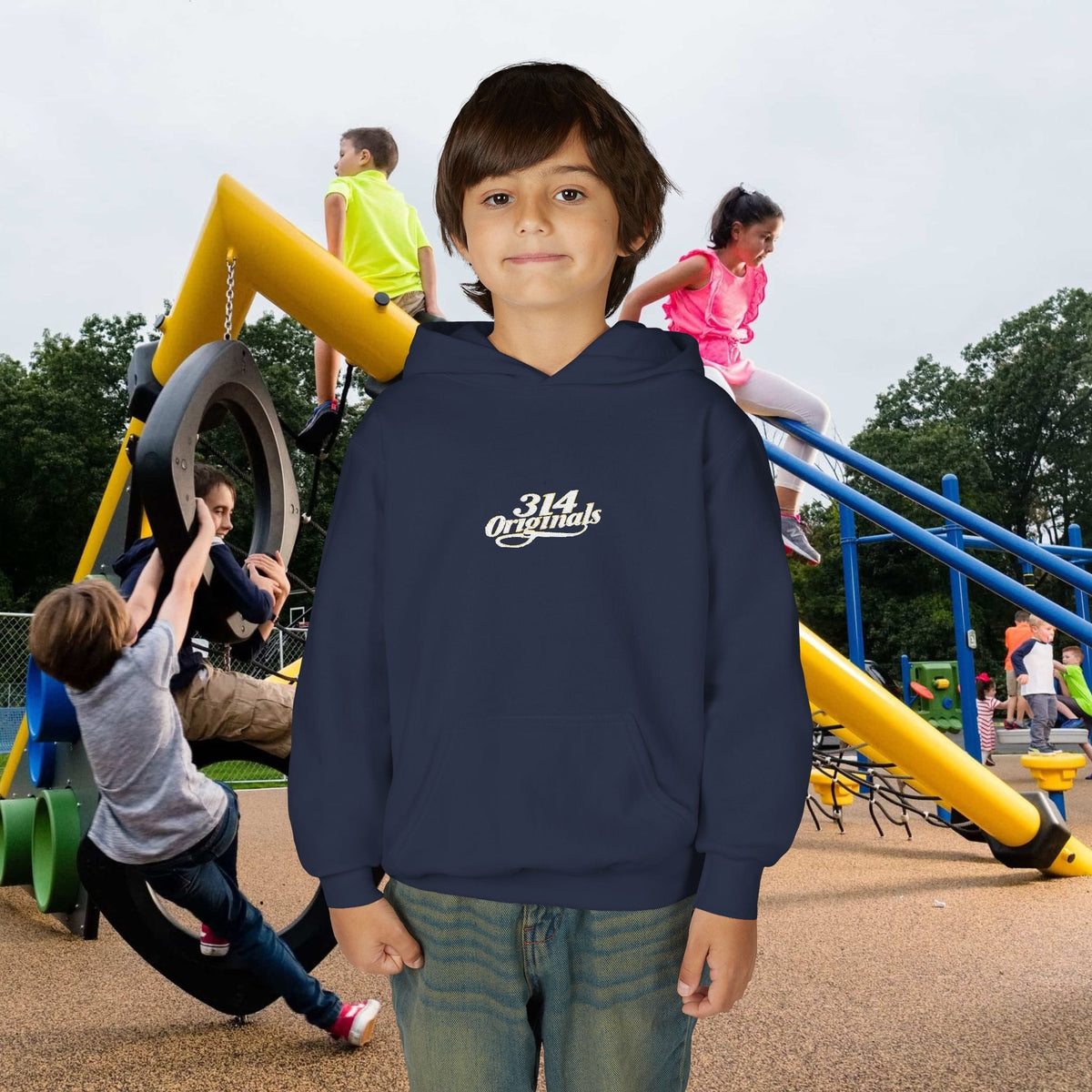 Youth Hoodie - "314 Originals" Retro Script Chest Logo - 314 Originals