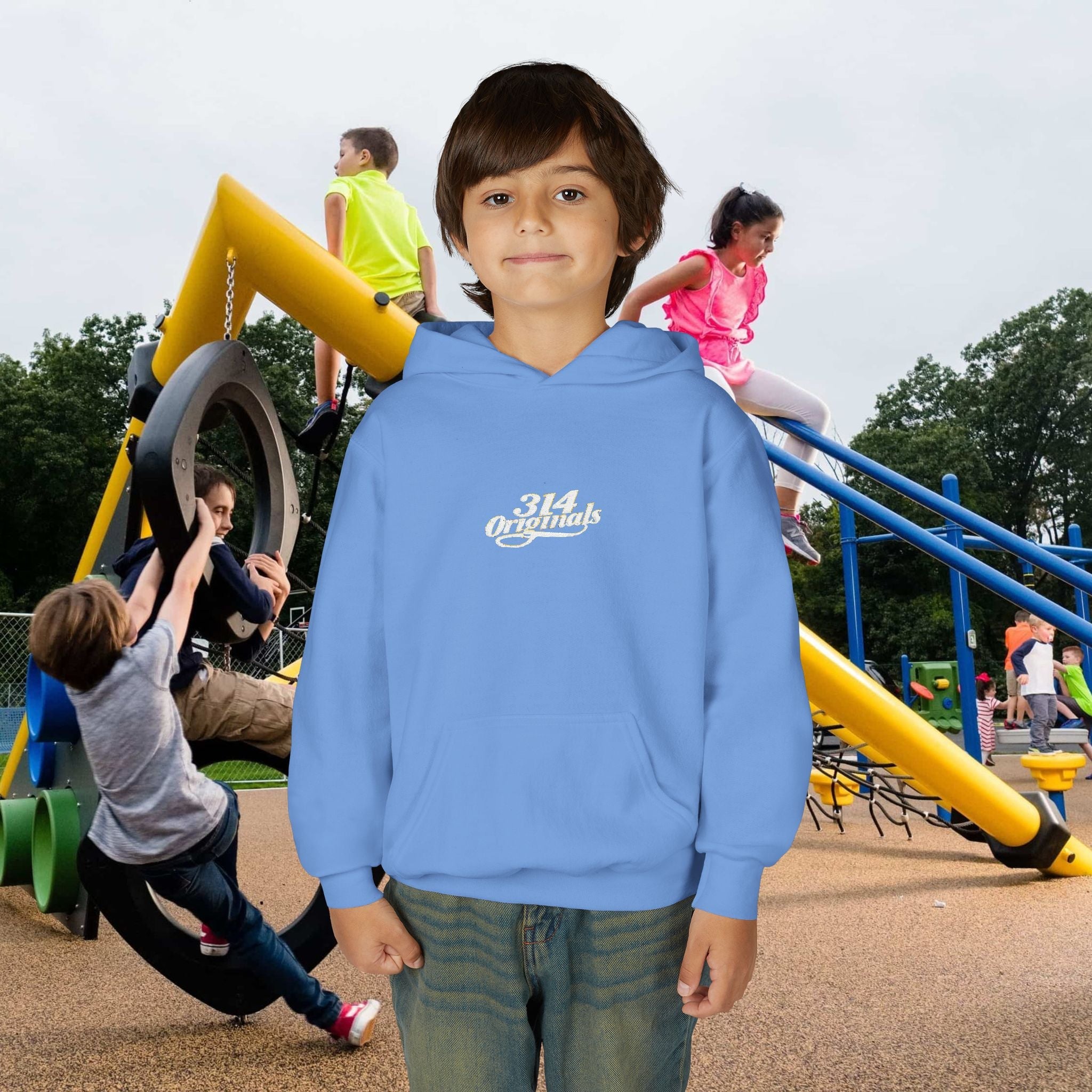 Youth Hoodie - "314 Originals" Retro Script Chest Logo - 314 Originals