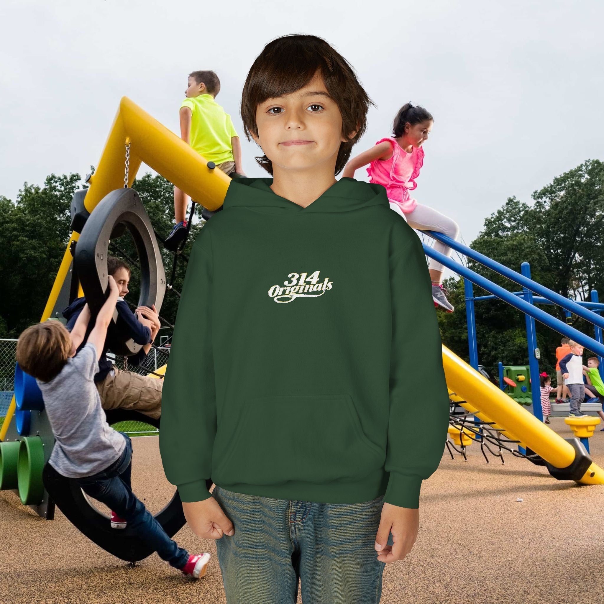 Youth Hoodie - "314 Originals" Retro Script Chest Logo - 314 Originals