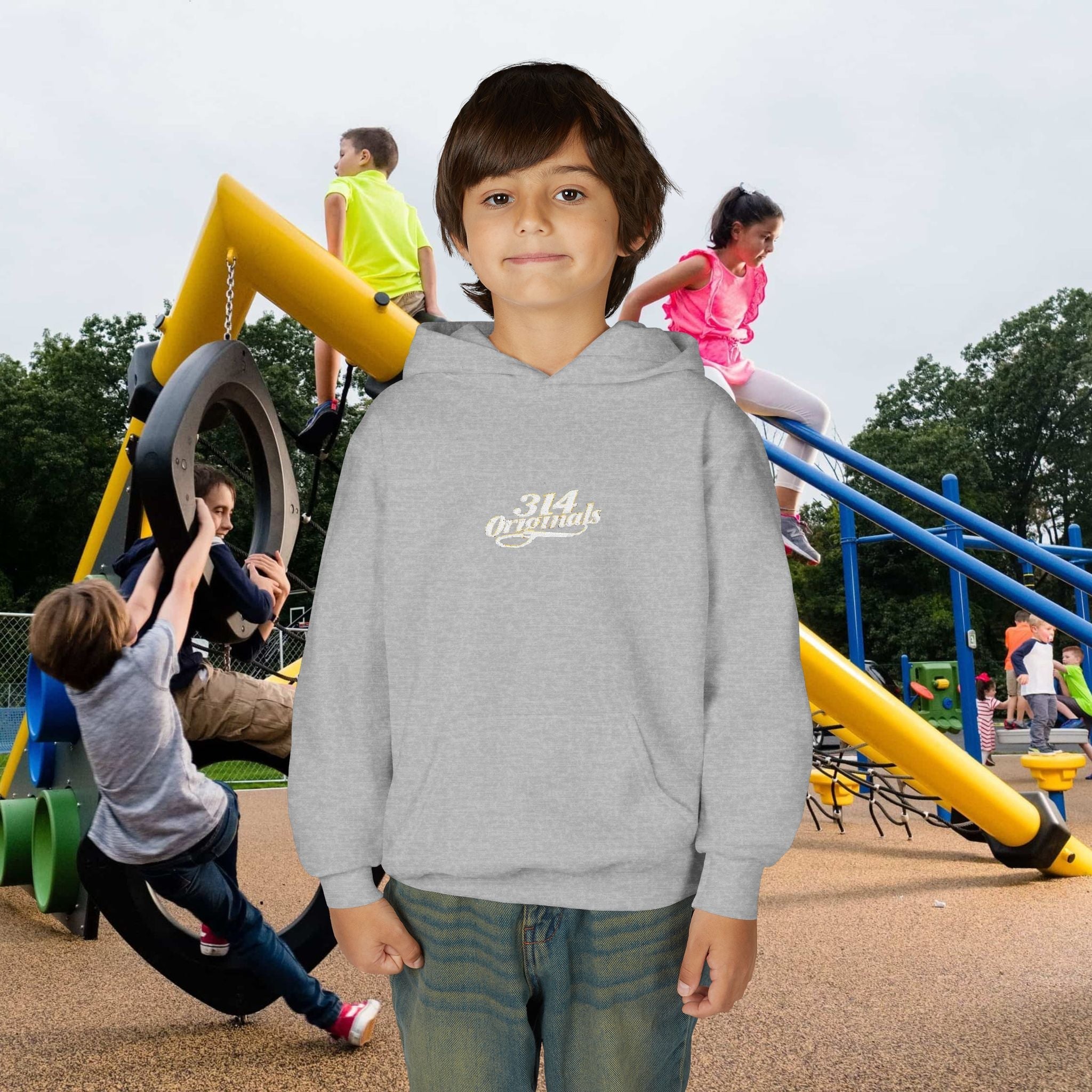 Youth Hoodie - "314 Originals" Retro Script Chest Logo - 314 Originals