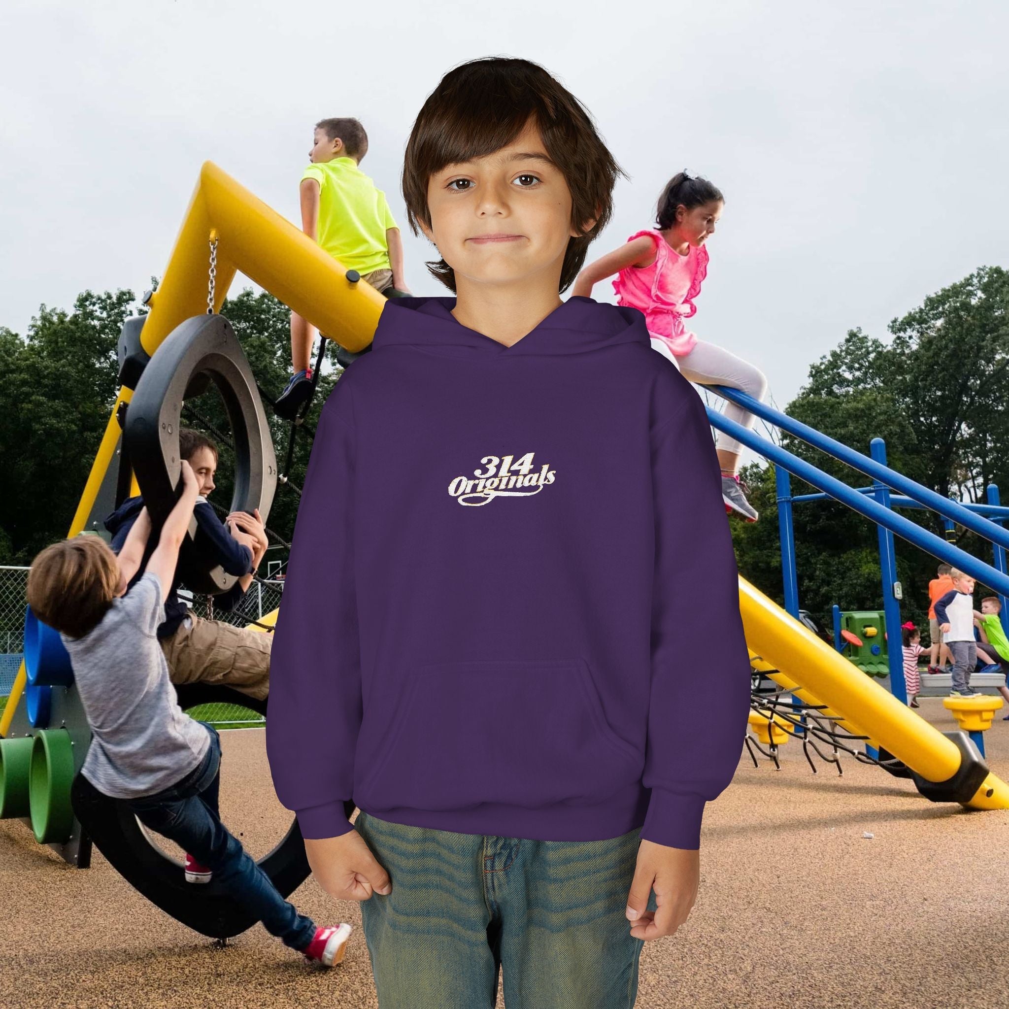Youth Hoodie - "314 Originals" Retro Script Chest Logo - 314 Originals