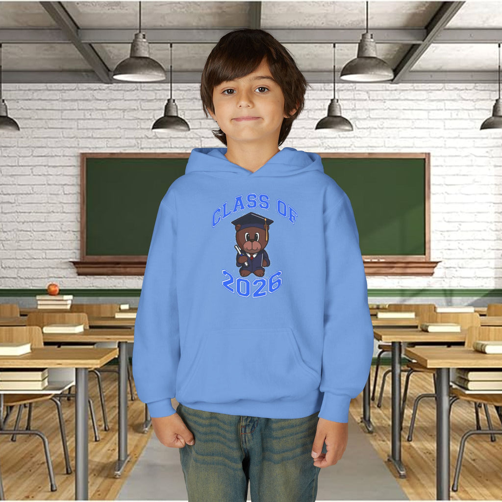 Youth Hoodie - 'Class of 2026' Graduation Bear Hoodie with '314 Originals' Back Print - 314 Originals