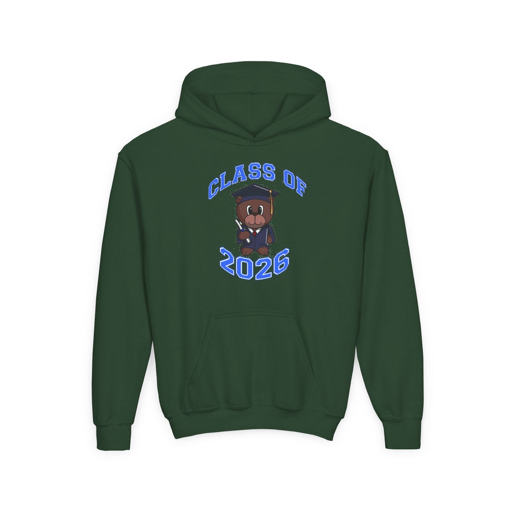 Youth Hoodie - 'Class of 2026' Graduation Bear Hoodie with '314 Originals' Back Print - 314 Originals