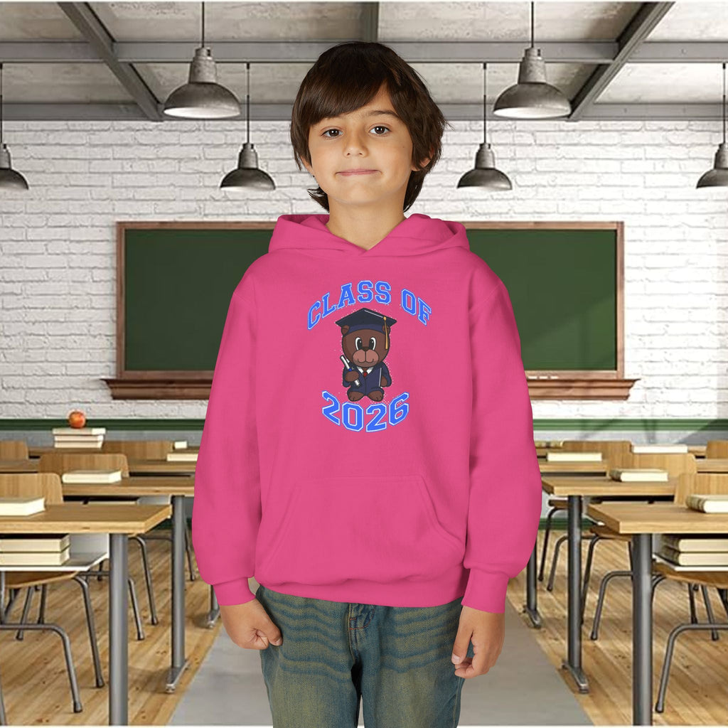 Youth Hoodie - 'Class of 2026' Graduation Bear Hoodie with '314 Originals' Back Print - 314 Originals