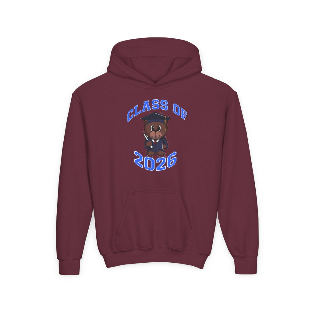 Youth Hoodie - 'Class of 2026' Graduation Bear Hoodie with '314 Originals' Back Print - 314 Originals