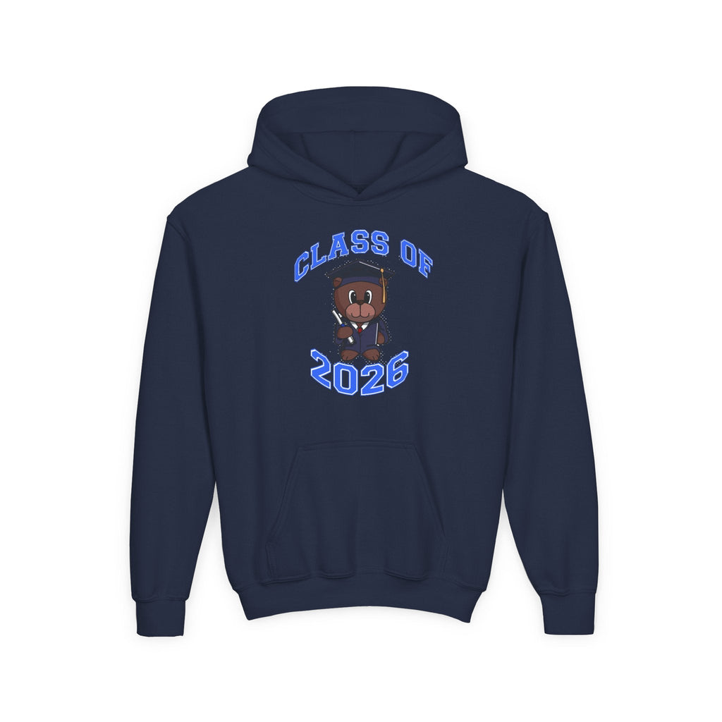 Youth Hoodie - 'Class of 2026' Graduation Bear Hoodie with '314 Originals' Back Print - 314 Originals