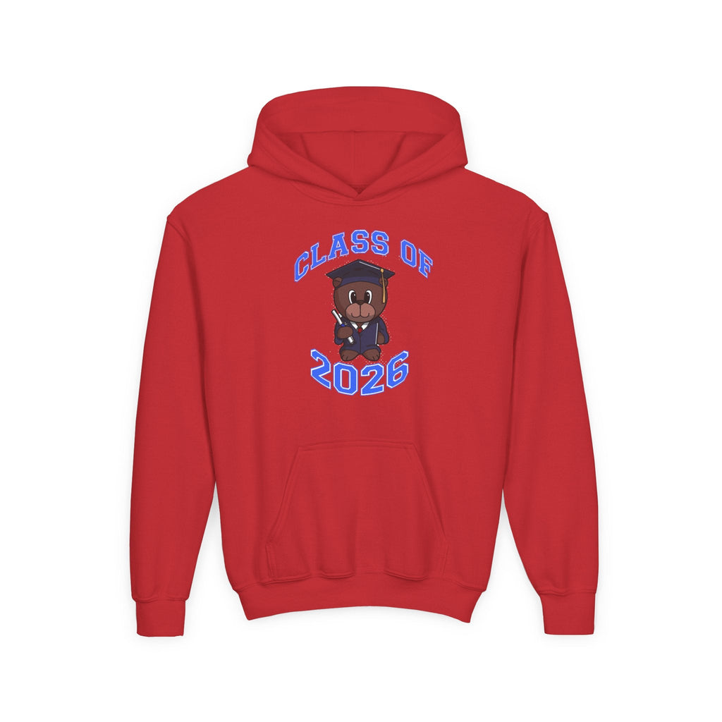 Youth Hoodie - 'Class of 2026' Graduation Bear Hoodie with '314 Originals' Back Print - 314 Originals