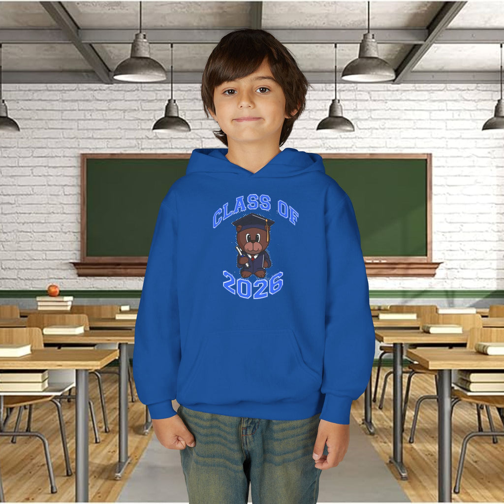 Youth Hoodie - 'Class of 2026' Graduation Bear Hoodie with '314 Originals' Back Print - 314 Originals