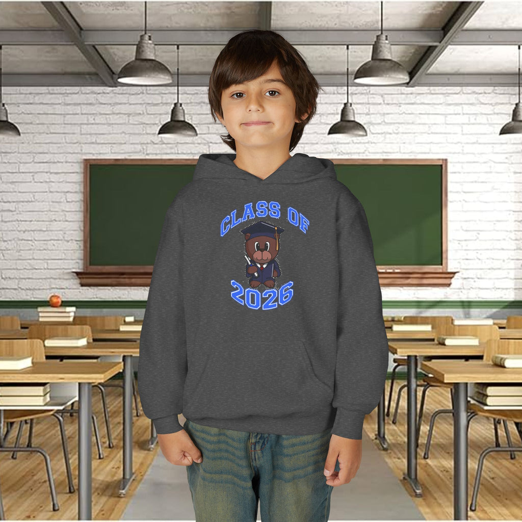 Youth Hoodie - 'Class of 2026' Graduation Bear Hoodie with '314 Originals' Back Print - 314 Originals